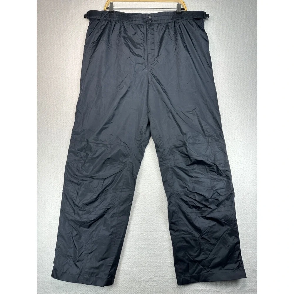 Cabelas Dry Plus Ultra Rain Pants Mens 2XL Black Waterproof Packable M66PT140